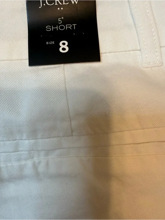 J. Crew White Cotton Shorts with Front Pockets - Picture 8 of 8